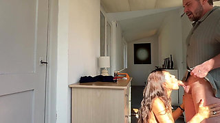 Hot milf gets tricked by her handyman and ends up getting fucked hard