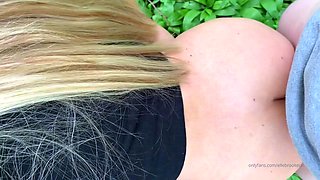 Hardcore anal sex hot blonde outdoors