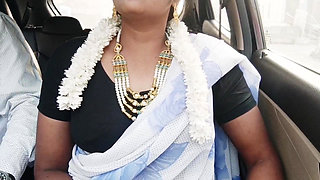 Indian Bhabhi Car Sex. Telugu Bhabi Car Long Drive for Fucking with Stepson