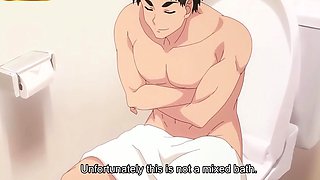 Camping club leader gets handled hard in hot outdoor bath