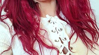 Great Big Boobs On Masturbating Redhead