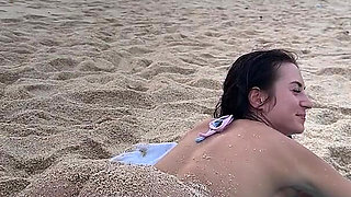 Erotic Ass Massage on the Beach, Naughty Fun in the Ocean