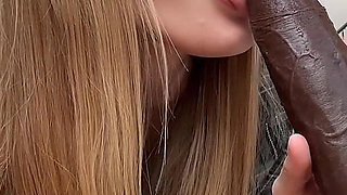 Cute Blonde & Extreme Huge Dildo