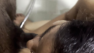 Shower Sex with Boyfriend on Toilet Seat