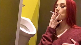 Smoking in a Urinal