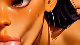 (4k) Ai 3D Animated - Hot Latina Interracial Blowjob & Cumshot Ai Visuals X