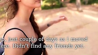 Anal creampie with random stranger in the forest. Public