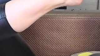 Latex-clad Lesbian Tease: Scissors, Butt Spanks & Hamping