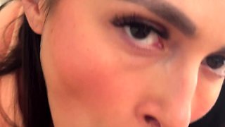 Hot Brunette Girlfriend POV Blowjob