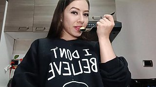 Cooking for you, but we end up having sex in the kitchen by OliviaClarck: Porn