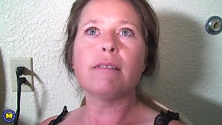Mature Lady with Beautiful Horny Eyes Loves a Fat Black Cock