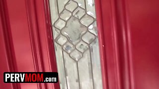 Perv step-mother lets sonnie watch her fap and then pleases him