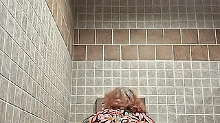 Big Beauty Nurse Vicki Dances and Strips in the Bathroom!