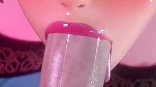 [kpop Demon Hunters] Zoey Sloppy Blowjob 3D Animation