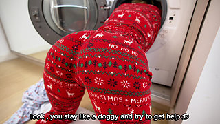 the best Christmas gift is: step sister stuck in a washing machine!