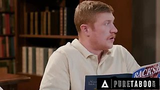 Caught Masturbating Librarian Dee Williams Fucks Hard in Public Library Threesome