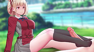 Chisato Footjob X Fucked by Huge Dick