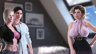 Sexy anime hentai adventures with leather and big-boobed celebs