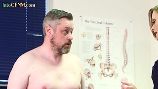 CFNM femdom nurses laughing at really small knob patien