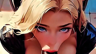 (4k) Ai 3D Animated - Hot Blonde Slut BBC Interracial Sucking and Fucking (ai Visuals X)