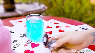 April Oneil And Lena Moon In The Busty Mad Hatter Wants Shemale Dick