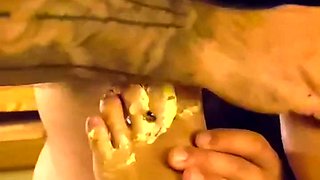 Slave sucks sushi off my toes,  cake off my ass, and drinks