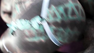 Inked-up Pierced Slut Deep Throat and Ass Pounding