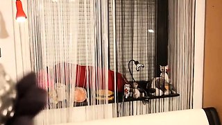 Femdom fetish mistresses fuck bdsm loser with strapon