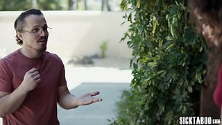 Creepy neighbor spied hot big ass MILF