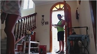 Wear Just A Butt Plug To Meet A Delivery Guy # Have Fun To Be Naugty