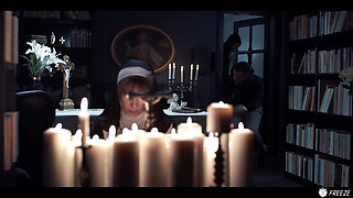 Freeze Porn for Atheists - Redhead Nun Time Stop Facefucked with Cum in Mouth