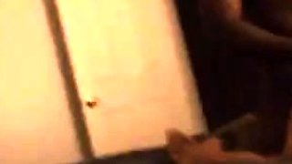 Blonde milf housewife having group sex in a kitchen