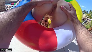 Rose Caarter Gets Some Cock And Cum Under The Sun