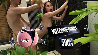 Horny couple boinked in the shower - porn at its best!