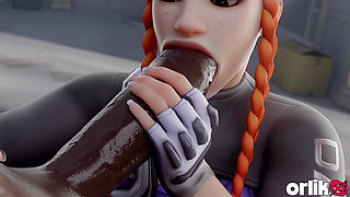 Brigitte's First Date Gone Wrong - Big Black Dick Anal & Creampie Overwatch 3D Animation