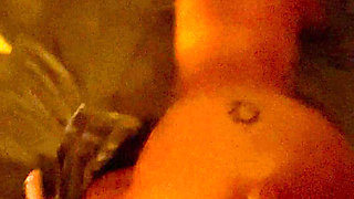 Amateur Brunette's Pussy Swallowing Giant Cock!