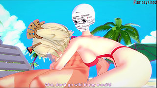 Burnice Bikini Blowjob on the Beach - 1 - Zenless Zone Zero (zzz)