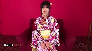 Chiharu Miyazawa Intense Japanese Blowjob & Hardcore Kimono Fuck - JAV Uncensored