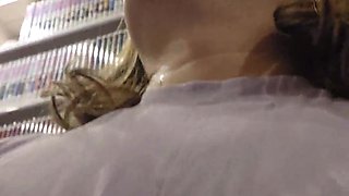 A crossdresser rambles around the bookshelf with an buttfuck speculum slammed. He gets so aroused that he finishes up spurting (lol)