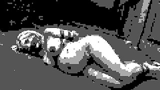Very Pregnant Naked Girl Bound in Alley - Fear Mixed with Extreme Horniness