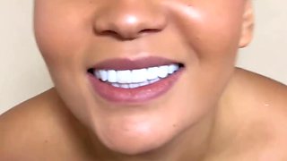 Seeing such a hot Asian babe giving the car a wash, the guy asks for his BBC wash