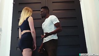 Black Blind Date Fucking Busty Blonde