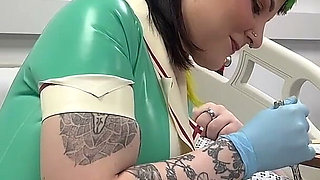 Nurse Ruby's Sounding Exam - Sizing up Her Patient's Tiny Urethra