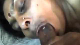 Indian Aunty Giving A Blowjob