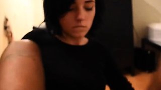 Big tit brunette MILF sucks and tit fucks a big cock