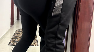 Coworkers hook up and have sex in the company hallway.