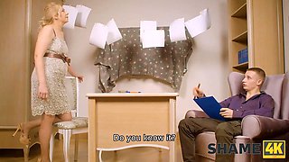 Shame4k. harsh personal detective fucks cheating mature on the table