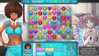 HuniePop 2 Threesome - Big Boobs & Big Ass Anime Hentai Game Fuck