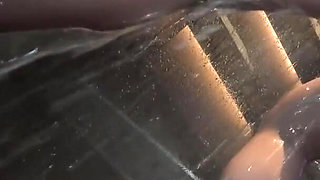 Glossy Nylon Secretary - From Office Tease to Wet Pantyhose Shower