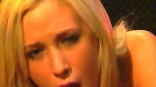Horny strip-club visitor has chosen the most attractive pole dancer to drill her in all her holes